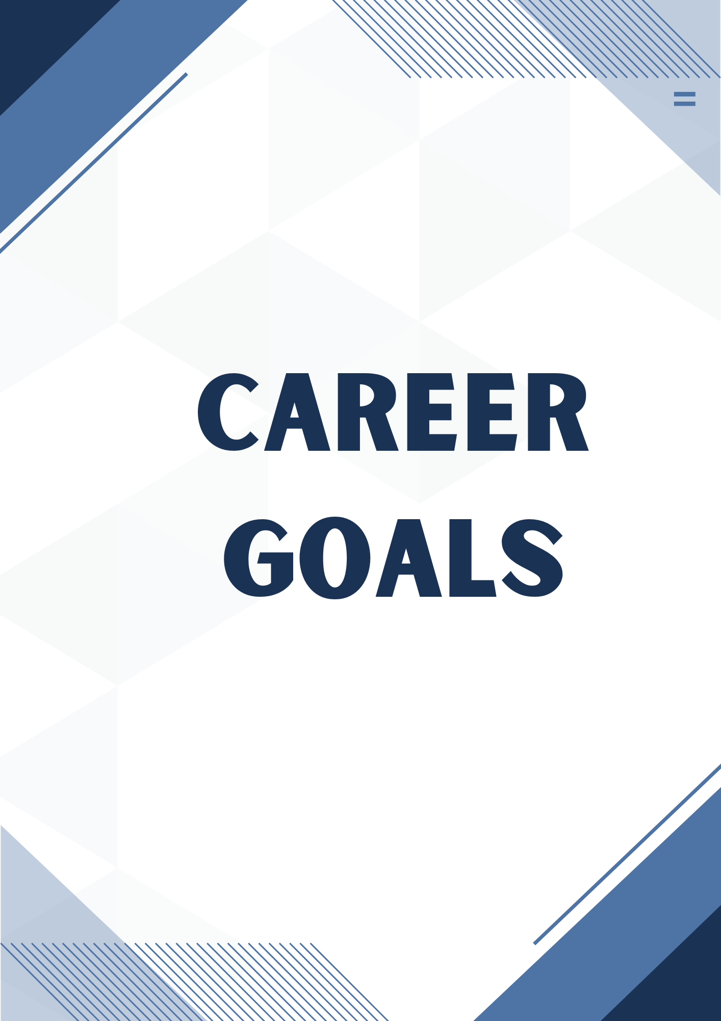 CAREER GOALS